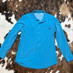 Light Blue Men's AVID Fishing Shirt